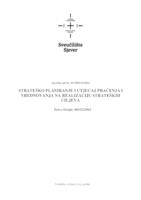 Strateško planiranje i utjecaj praćenja i vrednovanja na realizaciju strateških ciljeva