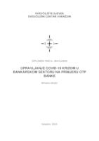 Upravljanje COVID-19 krizom u bankarskom sektoru na primjeru OTP banke