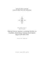 Utjecaj brzine  rezanja i položaja žarišta na kvalitetu laserskog rezanja aluminijeve legure EN AW 5754