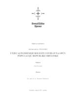 Utjecaj pandemije bolesti COVID-19 na opću populaciju Republike Hrvatske