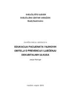 Edukacija pacijenata i njihovih obitelji o prevenciji i liječenju dekubitalnih ulkusa