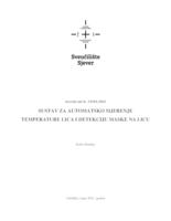 Sustav za automatsko mjerenje temperature lica i detekciju maske na licu