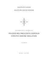 Prijenos multimedijskog sadržaja koristeći mrežne simulatore