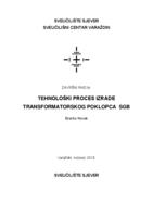 Tehnološki proces izrade transformatorskog poklopca SGB