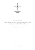 Utjecaj održivog razvoja na trendove u transportu i logistici na primjeru tvrtke DeutschMann d.o.o.