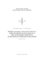 Preživljavanje, kvaliteta života i rizik od infekcije pacijenata s implantiranom pumpom za intratekalnu primjenu baklofena