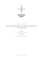 Intervencije medicinske sestre/tehničara kod procjene i sprječavanja boli