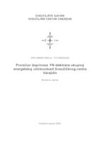Proračun doprinosa FN elektrane ukupnoj energetskoj učinkovitosti Sveučilišnog centra Varaždin