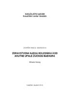 Zdravstvena njega bolesnika kod akutne upale žučnog mjehura