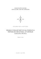 Žensko poduzetništvo na području Republike Hrvatske - otvaranje dječjeg vrtića