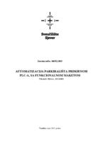 Automatizacija parkirališta primjenom PLC-a, sa funkcionalnom maketom