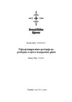 Utjecaj temperature prešanja na probojna svojstva kompozitne ploče