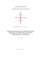 prikaz prve stranice dokumenta Primjena Balabced Scorecarda na primjeru Studentskog centra Sveučilišta u Zagrebu