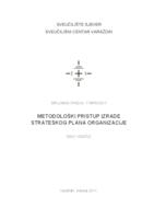 prikaz prve stranice dokumenta Metodološki pristup izrade strateškog plana organizacije