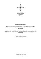 prikaz prve stranice dokumenta Primjena načela permakulture u graditeljstvu: studija projekta