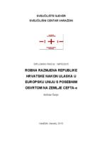 prikaz prve stranice dokumenta Robna razmjena Republike Hrvatske nakon ulaska u Europsku uniju s posebnim osvrtom na zemlje CEFTA-e