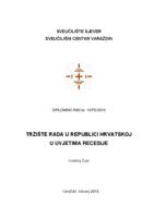 prikaz prve stranice dokumenta Tržište rada u Republici Hrvatskoj u uvjetima recesije