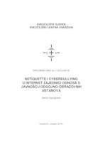 prikaz prve stranice dokumenta Netiquette i cyberbullying u internet zajednici odnosa s javnošću odgojno-obrazovnih ustanova