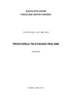 prikaz prve stranice dokumenta Proizvodnja televizijske reklame