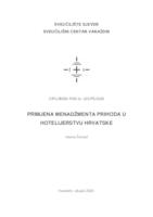prikaz prve stranice dokumenta Primjena menadžmenta prihoda u hotelijerstvu Hrvatske