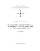 prikaz prve stranice dokumenta Četvero-fazni proces strateškog planiranja odnosa s javnostima u proizvodnoj djelatnosti