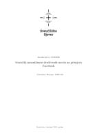 prikaz prve stranice dokumenta Strateški menadžment društvenih mreža na primjeru Facebook