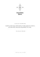 prikaz prve stranice dokumenta Analiza poslovanja odabranih izvoznih poduzeća sektora prerađivačke industrije Republike Hrvatske