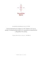 prikaz prve stranice dokumenta Utjecaj dostupnosti sredstava iz EU fondova na razvoj malog i srednjeg poduzetništva te smanjenje nezaposlenosti u Republici Hrvatskoj