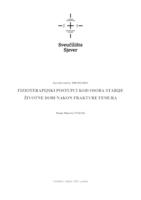 prikaz prve stranice dokumenta Fizioterapijski postupci kod osoba starije životne dobi nakon frakture femura