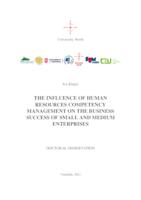 prikaz prve stranice dokumenta Utjecaj upravljanja kompetencijama ljudskih potencijala na uspješnost poslovanja malih i srednjih poduzeća