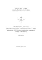 prikaz prve stranice dokumenta (Ne)poštivanje etičkih načela novinarstva u doba pandemije COVID-19 na primjerima odabranih medija u Hrvatskoj