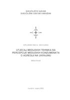prikaz prve stranice dokumenta Utjecaj medijskih tehnika na percepcije medijskih konzumenata o agresiji na Ukrajinu