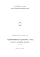 prikaz prve stranice dokumenta Moderne mixing i mastering audio tehnike nu metal glazbe