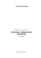 prikaz prve stranice dokumenta Prevencija i zbrinjavanje dekubitisa
