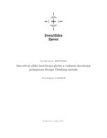 prikaz prve stranice dokumenta Inovtivni oblici korištenja glazbe u radnom okruženju primjenom Design thinking metode