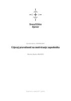 prikaz prve stranice dokumenta Utjecaj pravednosti na motiviranje zaposlenika