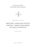 prikaz prve stranice dokumenta Hidrološko - hidraulička svojstva vodotoka - primjer rijeke Bednje na lokaciji Lovrentovec