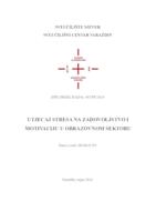 prikaz prve stranice dokumenta Utjecaj stresa na zadovoljstvo i motivaciju u obrazovnom sektoru