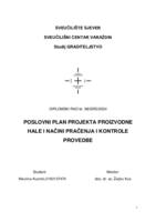 prikaz prve stranice dokumenta Poslovni plan projekta proizvodne hale i načini praćenja i kontrole provedbe