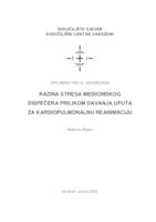 prikaz prve stranice dokumenta Razina stresa medicinskih dispečera prilikom davanja uputa za kardiopulmonalnu reanimaciju