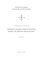 prikaz prve stranice dokumenta Incidencija humane fiksacije pri općoj bolnici "Dr. Anđelko Višić  Bjelovar"