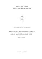 prikaz prve stranice dokumenta Preferencije i asocijacije boja djece mlađe školske dobi