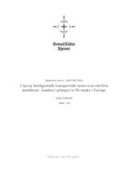 prikaz prve stranice dokumenta Utjecaj inteligentnih transportnih sustava na održivu mobilnost: Analiza i primjeri iz Hrvatske i Europe