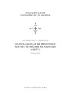 prikaz prve stranice dokumenta Utjecaj nasilja na medicinske sestre i tehničare na radnome mjestu