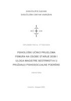 prikaz prve stranice dokumenta Psihološki učinci prijeloma femura na osobe starije dobi i uloga magistre sestrinstva u pružanju psihosocijalne podrške