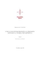 prikaz prve stranice dokumenta Utjecaj političkih promjena na promjenu konteksta i teorija menadžmenta
