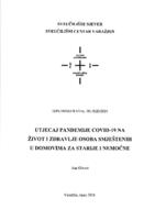 prikaz prve stranice dokumenta Utjecaj pandemije COVID-19 na život i zdravlje osoba smještenih u domovima za starije i nemoćne