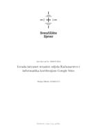 prikaz prve stranice dokumenta Izrada intranet stranice odjela Računarstvo i informatika korištenjem Google Sites