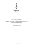 prikaz prve stranice dokumenta Evaluacija odabranih AI modela za generiranje koda u responzivnom web dizajnu